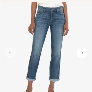 KUT dark wash boyfriend jeans